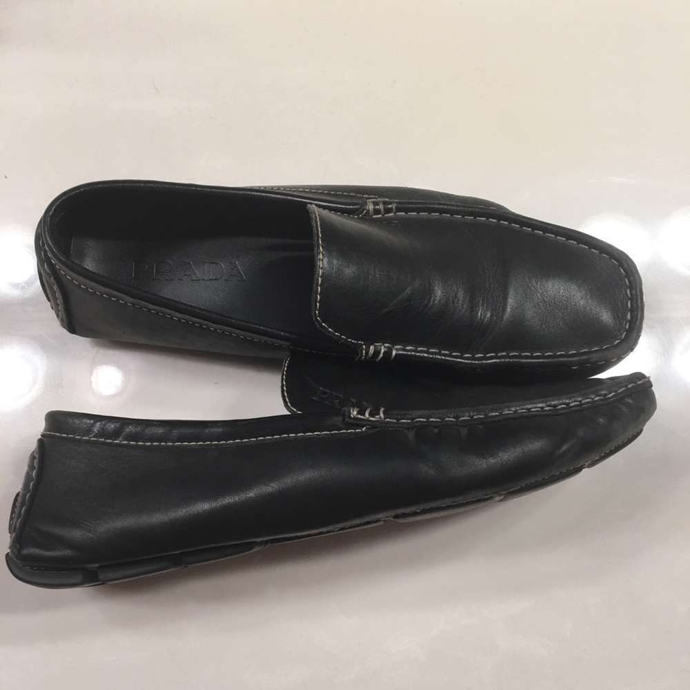 Black Prada Loafers size 11.